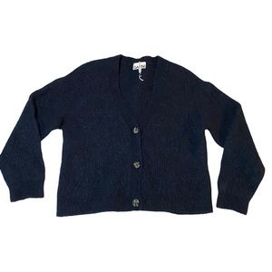 GANNI Vneck Wool Button Down Cardigan like new never worn woman’s size XL